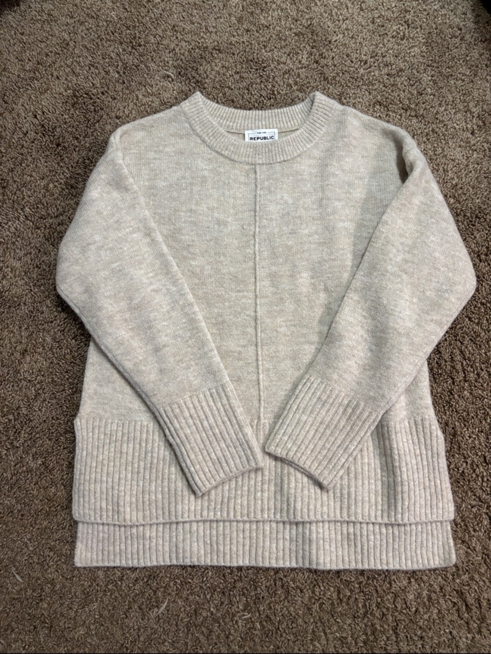 Republic Cream Crewneck Sweater